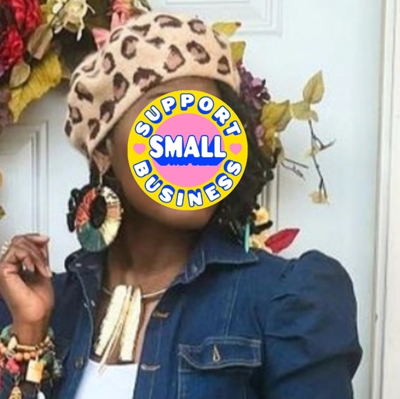 Leopard Print Cashmere Mohair Beret New - Picture 2 of 3